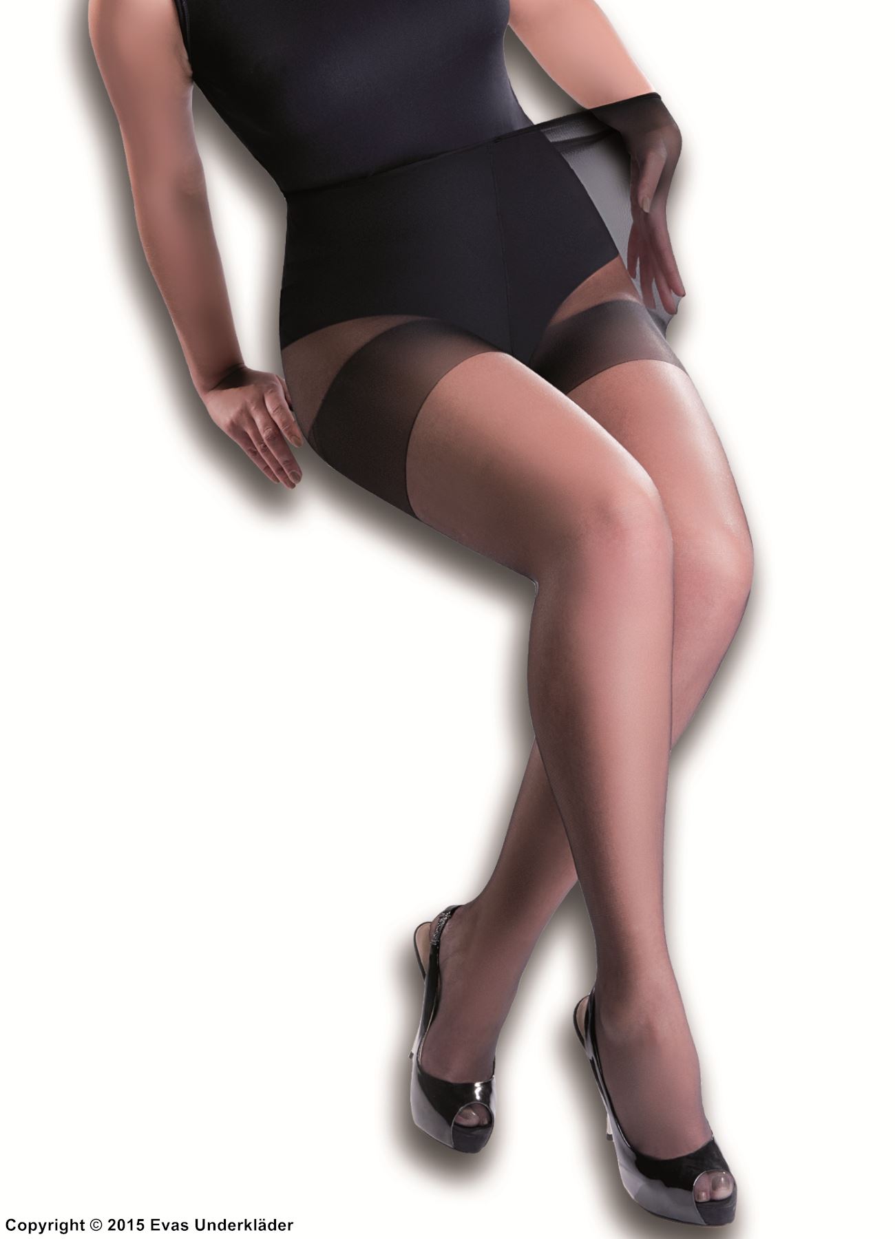 Klassische Strumpfhose, elegantes Design, Plus Size